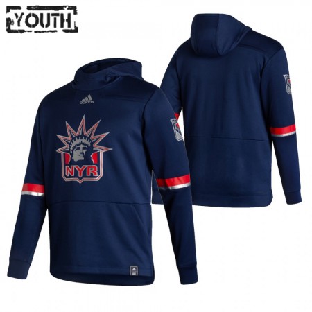Dětské New York Rangers Blank 2020-21 Reverse Retro Pullover Mikiny Hooded